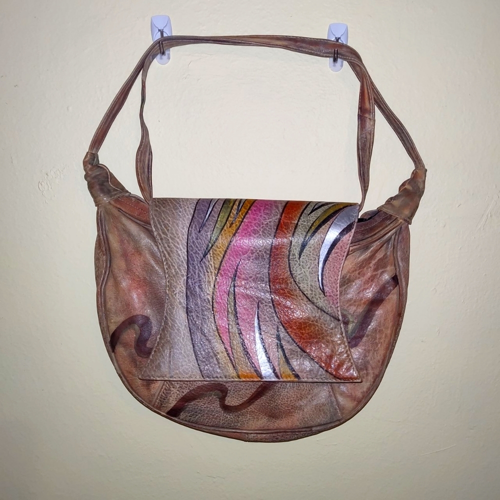 Botany Hand painted Leather Purse